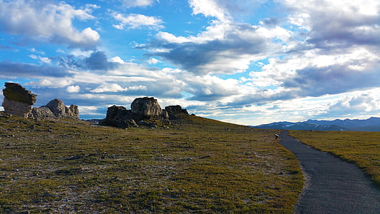 Taman Nasional Gunung Rocky, Colorado, pemandangan, indah, langit, bentuk-bentuk batu, dramatis lingkungan