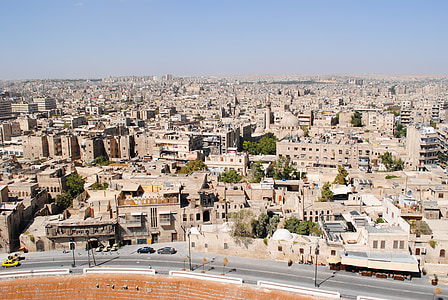 vista da cidade, citação de elle, Aleppo