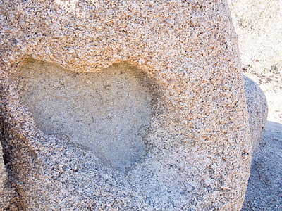 hjerte, stein, Rock, naturlig, glad