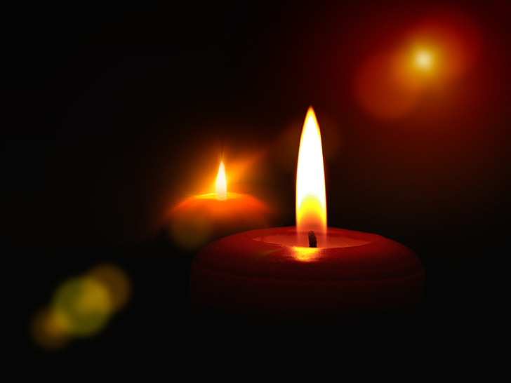 Kerzen, Candle-Light, Glanz, Bokeh, Weihnachten, Weihnachtsstern, Festival