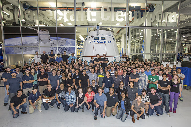 SpaceX, raket, team, personer