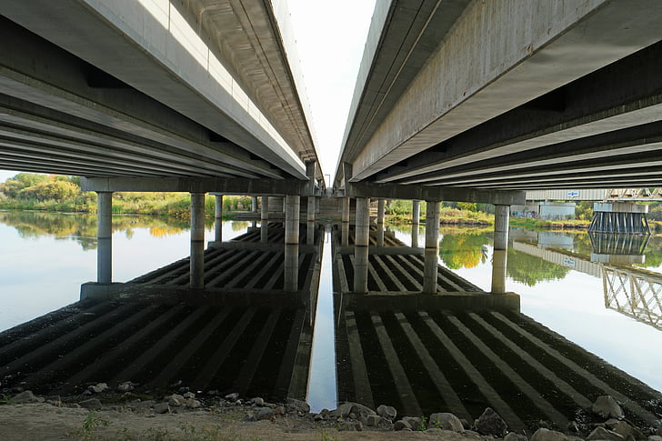 tiltas, atspindys, vandens, Architektūra, upės, kelionės, kraštovaizdžio