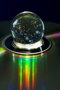vidre, bola de vidre, profecia, transparents, sobre, pilota, imatge de globus