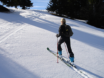 Backcountry skiiing, người tiền nhiệm skitouren, nổi lên, Allgäu, Thung lũng gunzesrieder, hoellritzereck, thể thao mùa đông