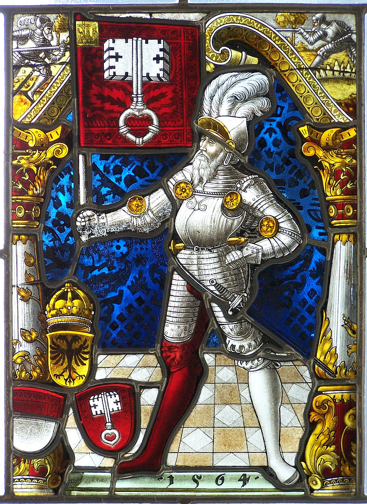 Cavaleiro, ritterruestung, Armor, vidro manchado, vidro de janela, janelas de vidro manchadas, Sulkowski