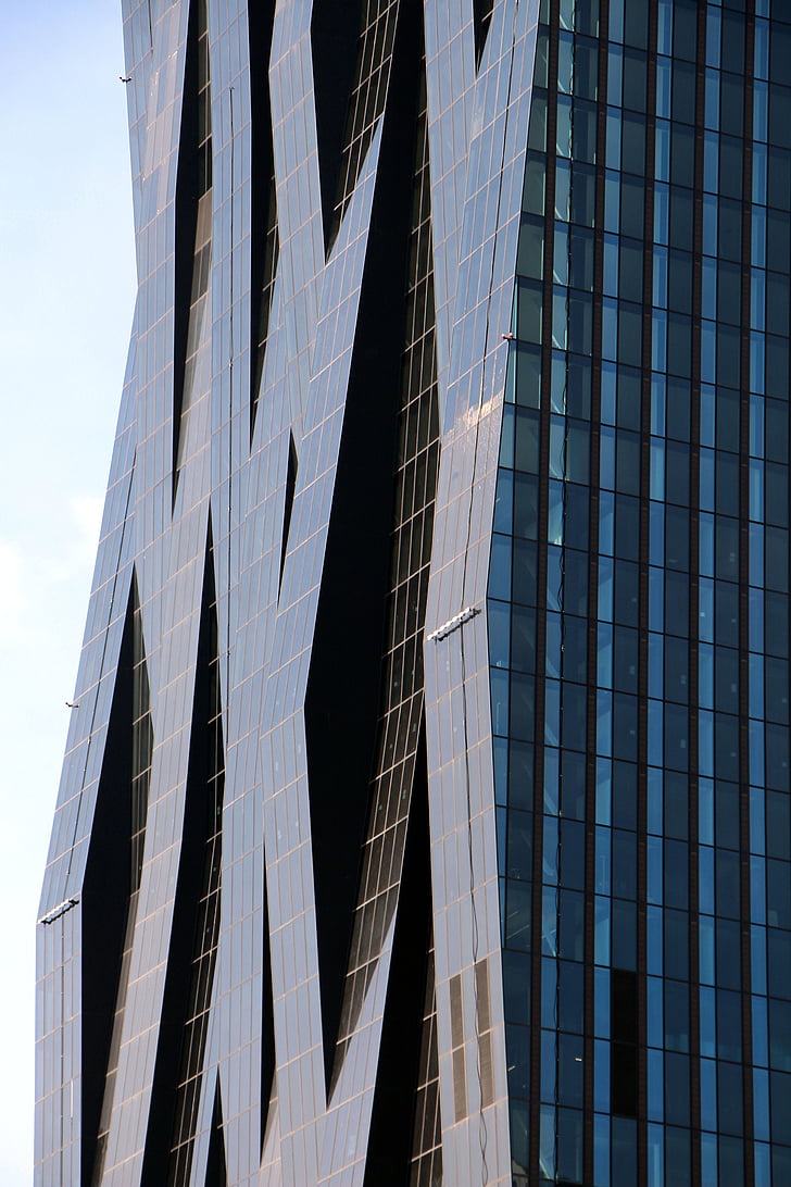 небостъргач, структурата на, стъкло, модел