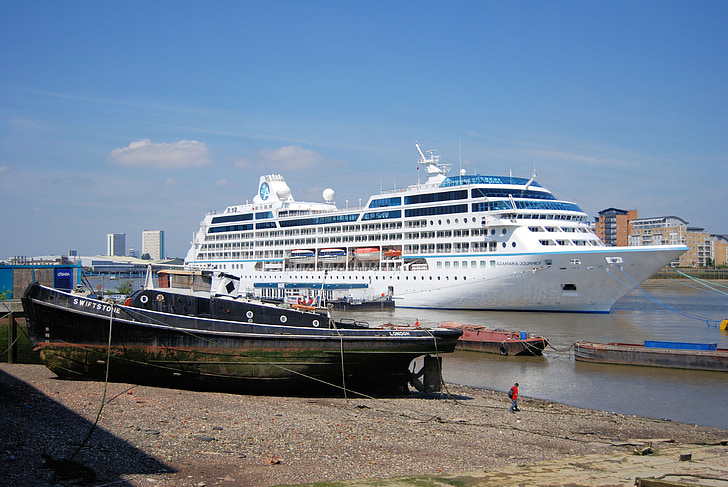 Cruise, liner, turisme, hav, Themsen, frakt, reise
