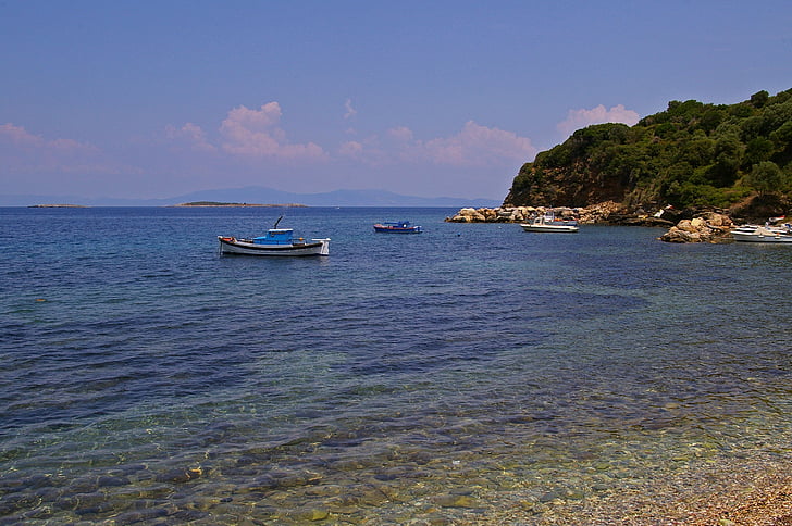 Samos, île, Grèce, vacances, mer, plage, eau