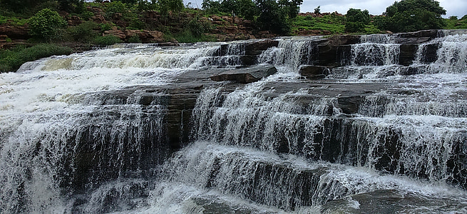 каскады, Водопад, godachinamalki водопад, падение воды, Маркандея, Река, Карнатака