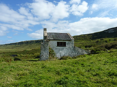 ruin, home, ireland, old, building, youth hostel, landscape