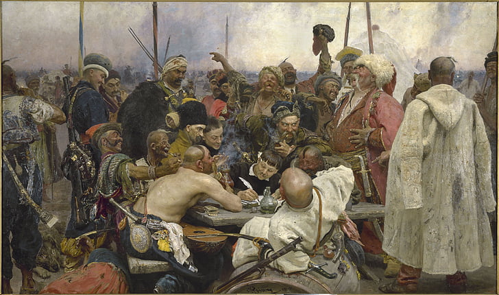 Kosakkerne, kriger, Festival, Repin, maleri