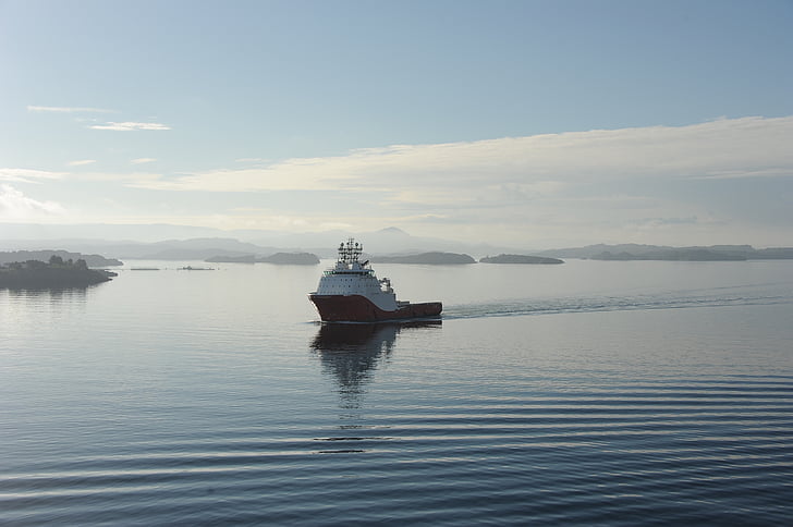 Norvège, eau, nature, navire, Côte, paysage, fjord