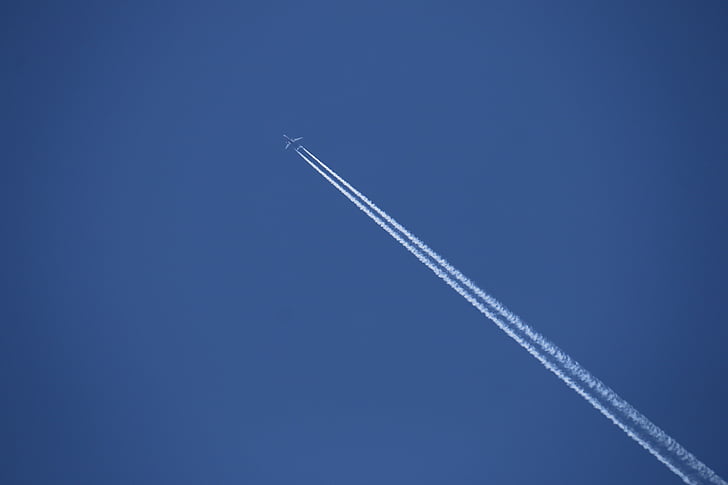 avió, Meteorologia, cel blau, volar, cel, enlairament, vol