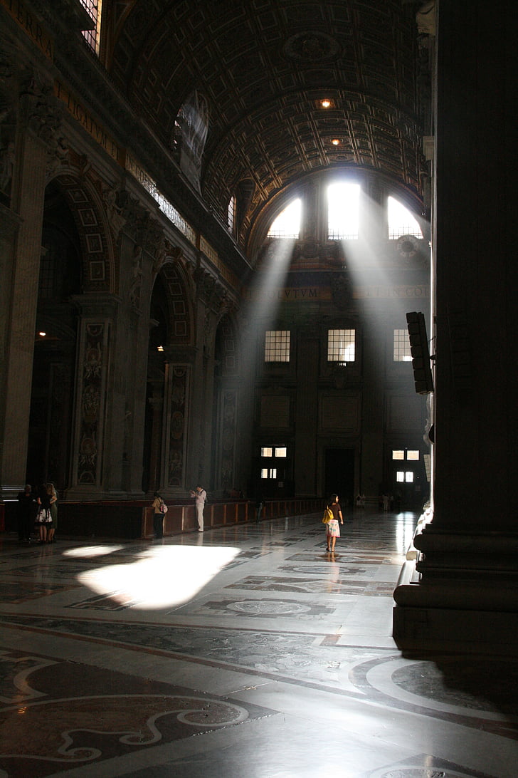 sun, light, st peter's basilica, rome, vatican, enlightenment, rest
