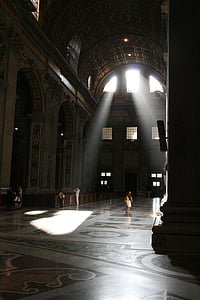 Saulė, šviesos, Petro bazilika, Roma, Vatikanas, Apšvietos, Poilsio
