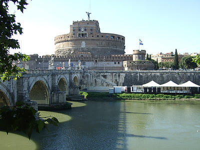Roma, Rio, ponte, arquitetura, lugar famoso, história, Europa