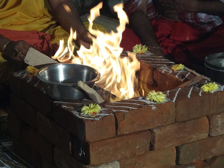 buổi lễ, chữa cháy, lời cầu nguyện, Agni, thần lửa, tôn giáo, Ấn Độ giáo