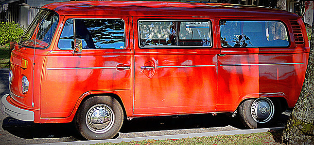 bil, Van, färg, Orange, Automobile, Classic, stil