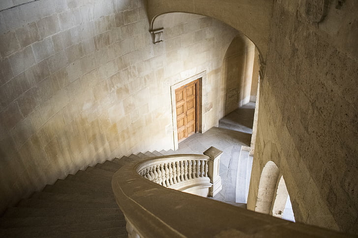 tikkaat, Palace, Carlos v, arkkitehtuuri, portaat, historia, Granada