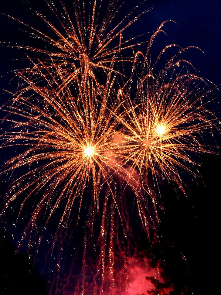 ano novo, 31 de dezembro, fogos de artifício, Sylvester, espectáculo pirotécnico, fogo de artifício - homem objeto, celebração