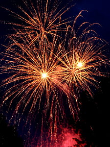 anul nou, 31 decembrie, focuri de artificii, Sylvester, foc de artificii de afişare, foc de artificii - om face obiectul, sărbătoare