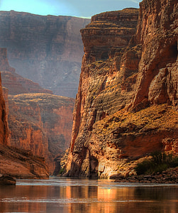 Grand canyon, água, paisagem, natureza, pedras, Rio, Arizona