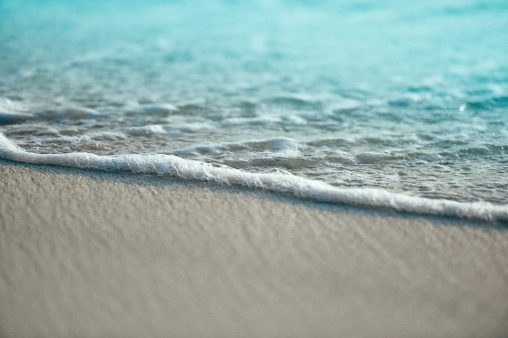 вода, къдрене, плаж, пясък, океан, Шор, вълни