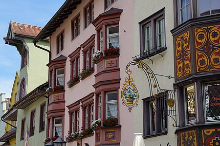 Rottweil, Duitsland, gevel, Home, historisch, venster, het platform