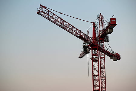 construction, Machines de construction, Crane, bras de grue, grues, matériel, lourdes