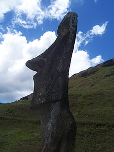 rapa nui, Moai, Isola di Pasqua, Cile, Viaggi, cielo, nuvole