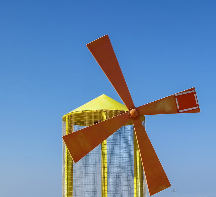 cyprus, dherynia, famagusta cultural center, windmill