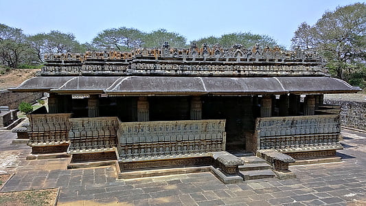 chrám, nagareswara, bankapur, stránky, historické, archeoloical, náboženské
