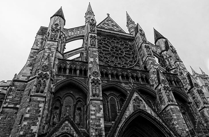 Katedra, Westminster, Architektura, historyczne, wejście, średniowieczny, słynny
