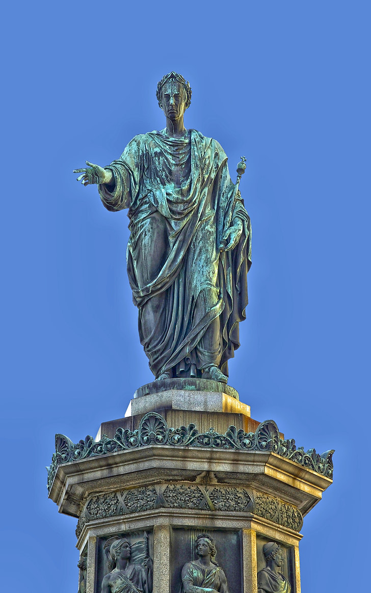 kejsar Frans ii, Wien, Österrike, staty, skulptur, konstverk
