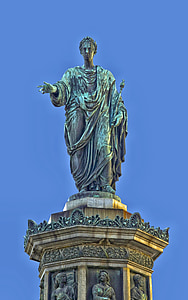keizer Frans ii, Wenen, Oostenrijk, standbeeld, beeldhouwkunst, illustraties
