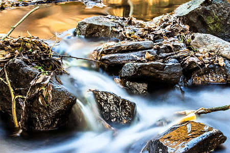 river, bach, water, waters, stones, flow, nature