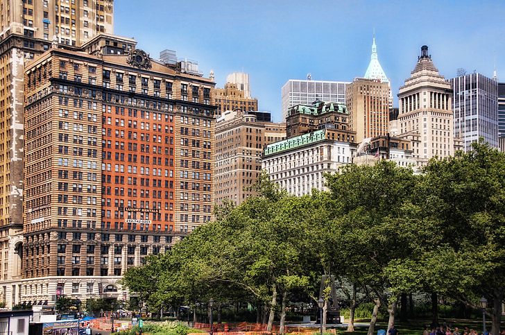 New york, Manhattan, Panorama, velké jablko, Amerika, budova, Architektura