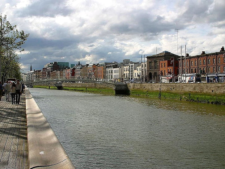 Dublin, liffy, floden, landskaber, natur