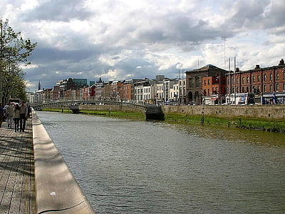 Dublin, Liffy, rivier, landschappen, natuur