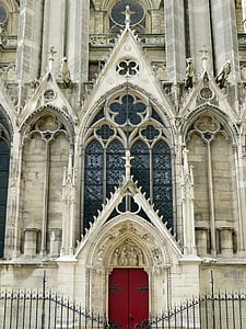 París, Lourdes, portal nord, transsepte, gòtic, extravagant, Catedral