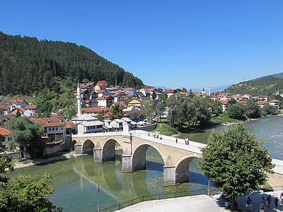 Bosnia-Herzegovina, Konjic, Bosnia, Herzegovina, Río, agua, los Balcanes