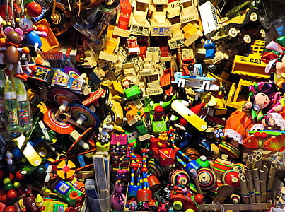 México, e outros, mercado, artesanato, comércio, brinquedos, cadeado