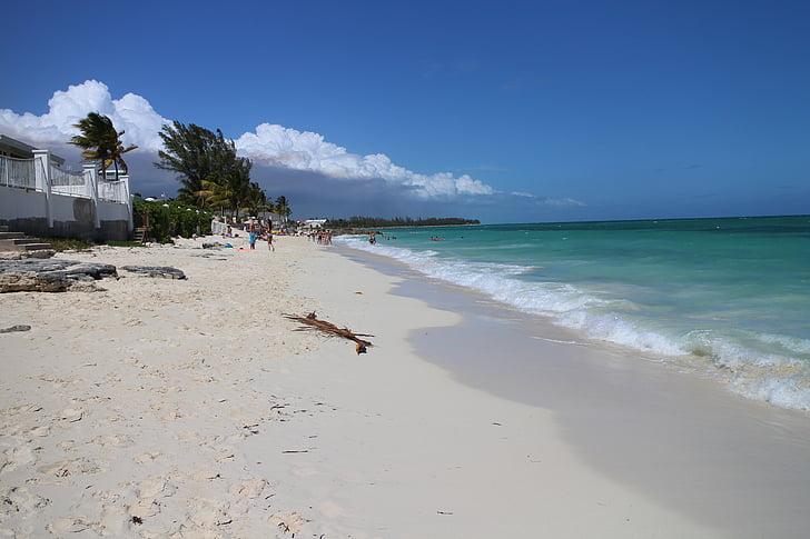 plage, Bahamas, Tropical, océan, turquoise, Caraïbes, se détendre