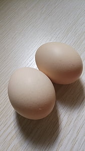 vajcia, dve vajcia po boku, jedlo