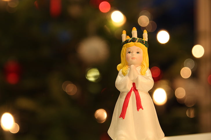 Lucia, Nadal, decoracions de Nadal, adorn, figura vaixella