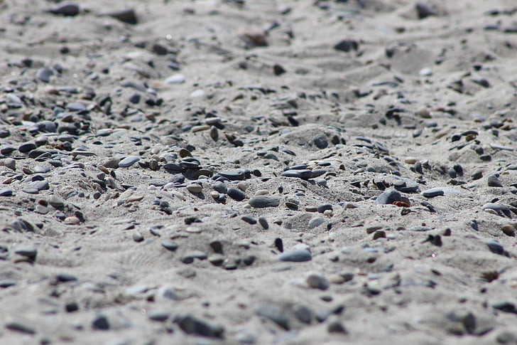 areia, pedras, praia, seixos, plano de fundo
