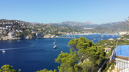 Andraitx, Mallorca, mặt trời, Đặt, tôi à?, nước, kỳ nghỉ