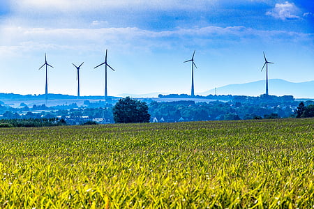 Rüzgar enerjisi, Rhein-main, windräder, alan, gökyüzü, Fırıldak, Rüzgar enerjisi