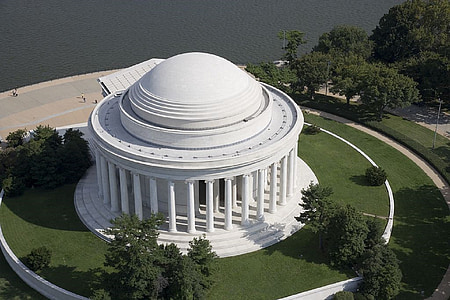 Jefferson memorial, Vašingtonas, DC, iš lėktuvo, Jungtinės Amerikos Valstijos, istorija, Prezidentas
