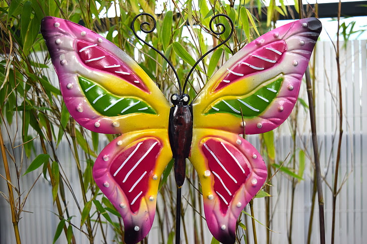 butterfly, colorful, garden, deco, ornament, jewellery, insect